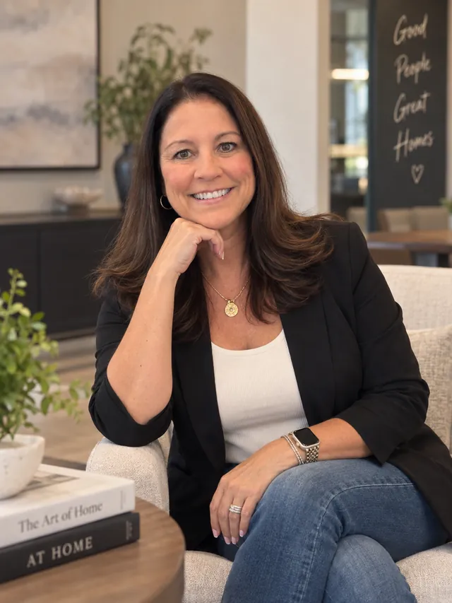 Jennifer Messina seated in a black blazer